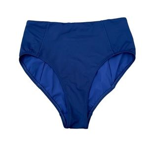 NWOT Athleta Navy Blue High Rise Bikini Bottoms